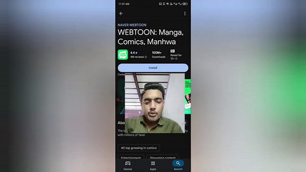 How to Download & Instal ( WEBTOON ) app from playstore in mobile