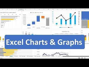 Excel Charts & Graphs - Pie, Bar, Waterfall, Thermometer graph, Column & Line Chart