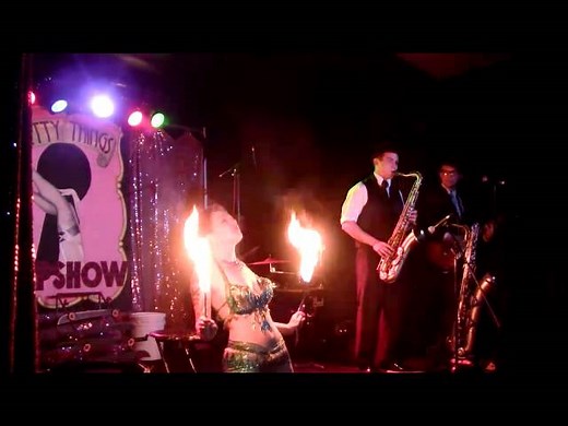 Burlesque dancer sets off fire alarm with burning tassels