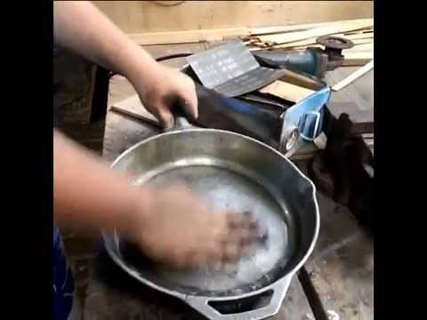 How to Grind and Sand your Cast Iron pan smooth