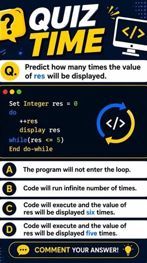 How Many Times Will It Execute? 🤯 | Java do-while Loop Quiz #6 #shorts