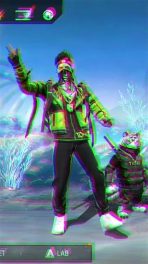 FF 3 dress combinations with Toxic Lime Python bundle