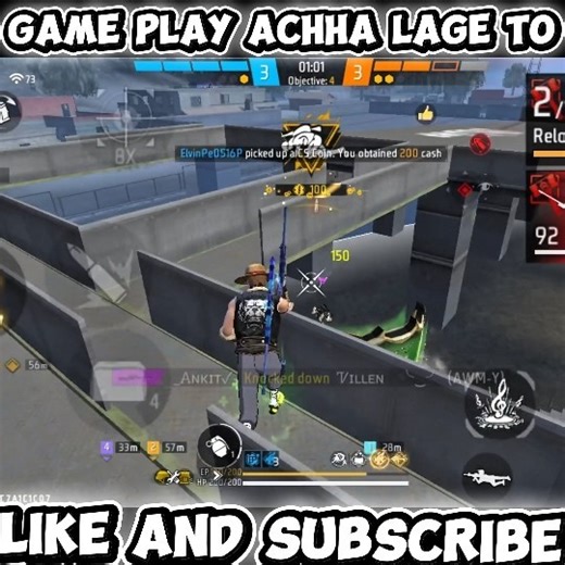 free fire sad game play video clip 😞 SUBSCRIBE support and subscribe please 🙏 ek subscribe to