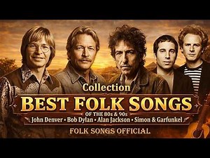 John Denver, Simon & Garfunkel, Alan Jackson, Bob Dylan 🌾 Best Folk Songs of the 80s & 90s