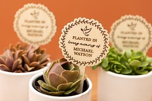 Personalized Memorial Plant Stick: Engraved Birch Wood, Remembrance Gift - Etsy