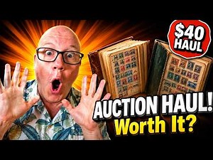 Stamp Club Auction Haul | $40 Spent on Vintage Albums | Was It Worth It?