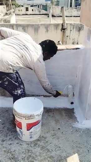 Damprrof Application for Slab #shortsfeed #asianpaints