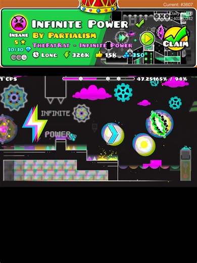 Daily level 8.10.2026 #robtop #geometrydash #geometrydashlevels #dailylevelsgd #thefatrat