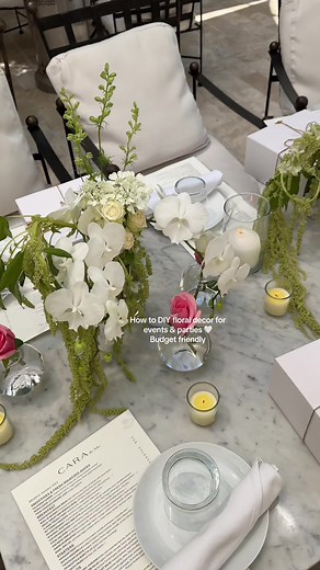 How to DIY floral decor for any parties, bridal events, etc! 💐🤍 I designed the floral arrangements for my sister’s bridal shower last weekend, my engagement party, and my islamic marriage/ceremony last year. Highly requested tutorial 🤍 Price transparency I spent ~$300 for the bridal shower flowers and ~$600 for my nikkah dinner party (much larger guest count & more arrangements) so I saved a lot of money 💗 #floraldesign #diywedding #simpleweddingdecor #flowerarrangement #hostingtips #dinnerp