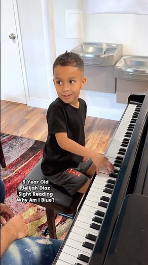 5 Year Old Piano Prodigy Plays Why Am I Blue Alfred Lesson Book 1 🎹 Jelijah Diaz #piano #prodigy
