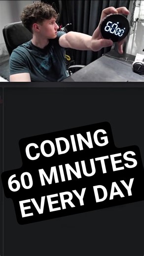 I tried coding for 60 minutes everyday (day 1 was brutal) #coding #challenge