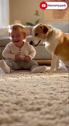Pure Joy: Dog Tickles Baby and Melts the Internet 🥰❤️