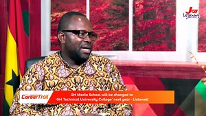 The CEO of GH Media School (now GH Schools), Mr. Leslie Addo Listowell, says he will make his school Ghana's first private Technical University next year. What are your thoughts on this? Tap the link below to watch the full interview on our YouTube channel: https://youtu.be/Q5qk3aRphR8?si=dG9Qm7whaSV8w9tI #TheCareerTrail | Joy Learning | Facebook