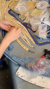 Mosaic table - part 4 🌊 -001 #mosaic #table #art | Abshire Marie