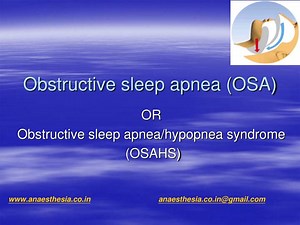 Obstructive sleep apnea (OSA) - SlideServe