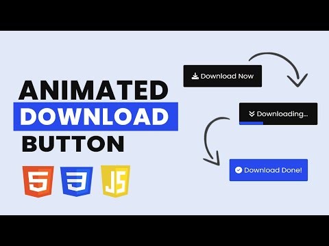 How to Create Animated Download Button with progress bar using Javascript