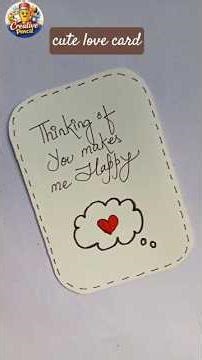 Thinking of You Makes Me Happy 💌✨ | Cute Handmade Love Note DIY 💓#diy #shorts #art