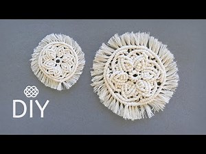 MACRAME FLOWER PATTERN COASTERS | DIY BOHO TABLE DECOR 🏵️