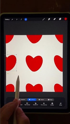 a cute repeating heart pattern just in time for Valentine’s Day. #procreate #digitalart