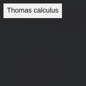 Thomas calculus... | Filo