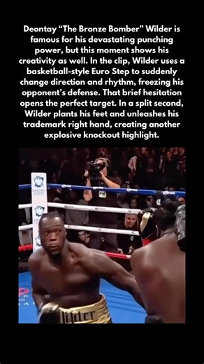 Deontay Wilder Freezes Opponent With a Euro Step #shorts
