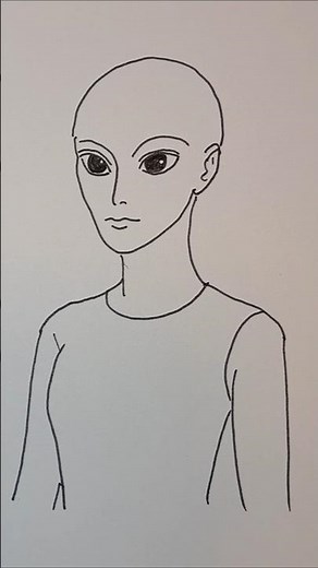 How to Draw an Alien Easily – Alien einfach zeichnen – Comment dessiner un extraterrestre facilement