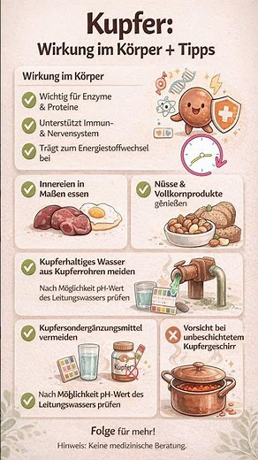 Kupfer Wirkung im Körper + Tipps