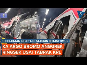 KA Argo Bromo Anggrek Tabrak KRL di Stasiun Bekasi Timur