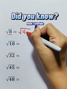 87K views · 1.8K reactions | Try this simplifying radicals  #Math #mathhacks #akositeachergon #mathtricks #mathteachergon #mathtechnique #basicalgebra #mathtutorials #Mathhack #MathTutor #divisiontricks | Math Tutorials | Facebook