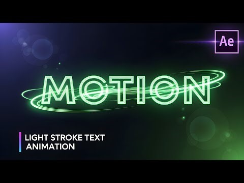 After Effects Tutorial: Light Stroke Text Animation | Neon Text Reveal