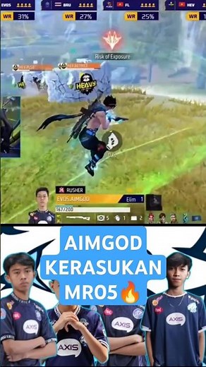 MOMEN EVOS AIMGOD KERASUKAN MR05🔥 #freefire #evosdivine #shorts #viralvideo #trending