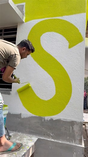 Wallpainting Fast Code 🏡art #viralvideo #trendingvideo #homedecor #shortfeed #painting