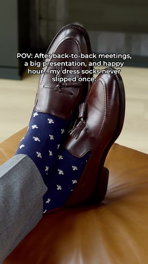 Most dress socks slip down by lunch. Ours stay up all day—guaranteed. With 200-needle construction and our signature material blend perfected over a decade, Southern Scholar delivers the fit, comfort, and sophistication that 7,000 five-star reviews confirm. Plus, our style cards ensure you always pair them perfectly with your shoes. Experience dress socks engineered for the professional who won't compromise on quality. | Southern Scholar Socks