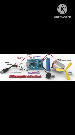 USB Rechargeable Mini Fan 🔋💨 | 18650 Battery Powerful DIY Fan Circuit 😲