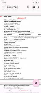 16:14 Grade-9.pdf \begin{tabular} { l | l } lish & Revise Syll... | Filo