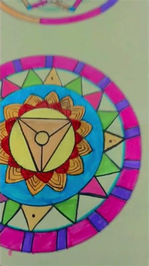 Angles inside Mandala pattern project of Maths #maths project #mandala