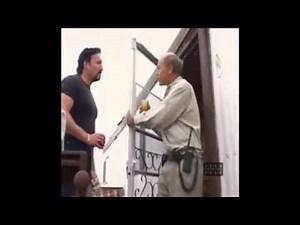 Jim Lahey falls down the stairs