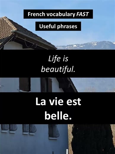 Life is beautiful / la vie... #frenchforbeginner #frenchpronunciation #learnfrench