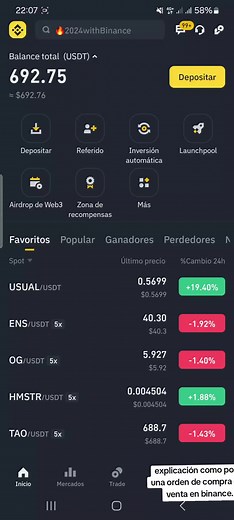 Cómo hacer una orden de compra o venta en Binance