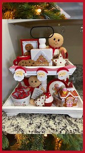 🍪 Gingerbread Christmas Tiered Tray DIY #christmas | Crafty Beach