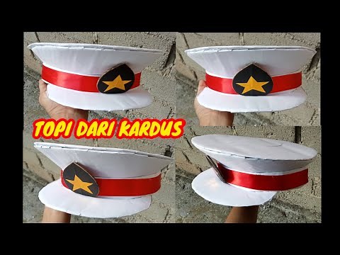 MEMBUAT TOPI DARI KARDUS | MEMBUAT TOPI POLISI DAN PILOT DARI KARDUS