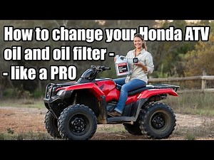 How to change your Honda ATV OIL & FILTER - in under 5 minutes