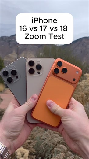 8.2K views · 68 reactions | iPhone 15 vs 16 vs 17 Zoom Test… Wait Until The End  #iPhone17 #iPhone16 #iPhone15 #ZoomTest #Apple #CameraComparison #iPhone17ProMax #TechReview #Smartphones #CameraTest #Photography #GadgetBattle | Custom Adventurist | Facebook