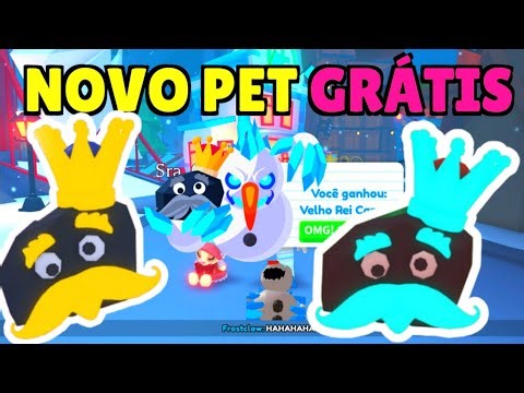 COMO PEGAR O NOVO PET DE NATAL TOTALMENTE GRÁTIS DO ADOPT ME VELHO REI CARVÃO adopt me roblox natal