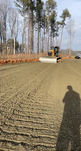Trying to beat the rain! #roadlife #georgia #bluecollarlife #roadbuilding #dozeroperator #dozerlife