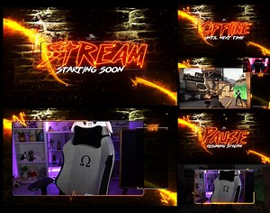Overlays Stream Animated Neon Yellow Style Pack - WEBM Format - Twitch, Kick and Youtube - Etsy