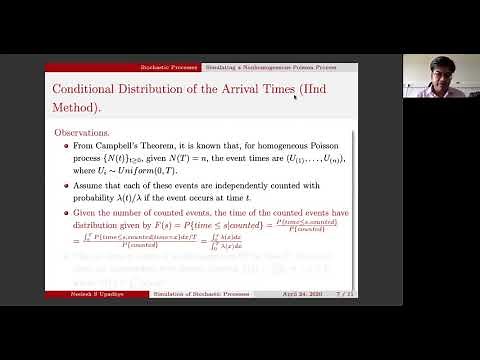 Simulation of a non homogeneous Poisson Process Method 2
