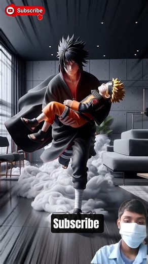 Sasuke Saves the Burning House with His Crow! 🔥🐦‍⬛ #shorts #sasuke #anime #naruto #narutofans