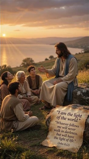 I Am the Light of the World" ✨John 8:12 Bible Verse