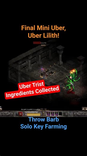 THE FINAL ORGAN! 🐍 Throw Barb vs. Uber Lilith - PD2 S12: SUFFERING #projectdiablo2 #shorts